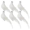 Artificial Christmas Dove Birds White Foam Doves for Home Decor 6Pcs