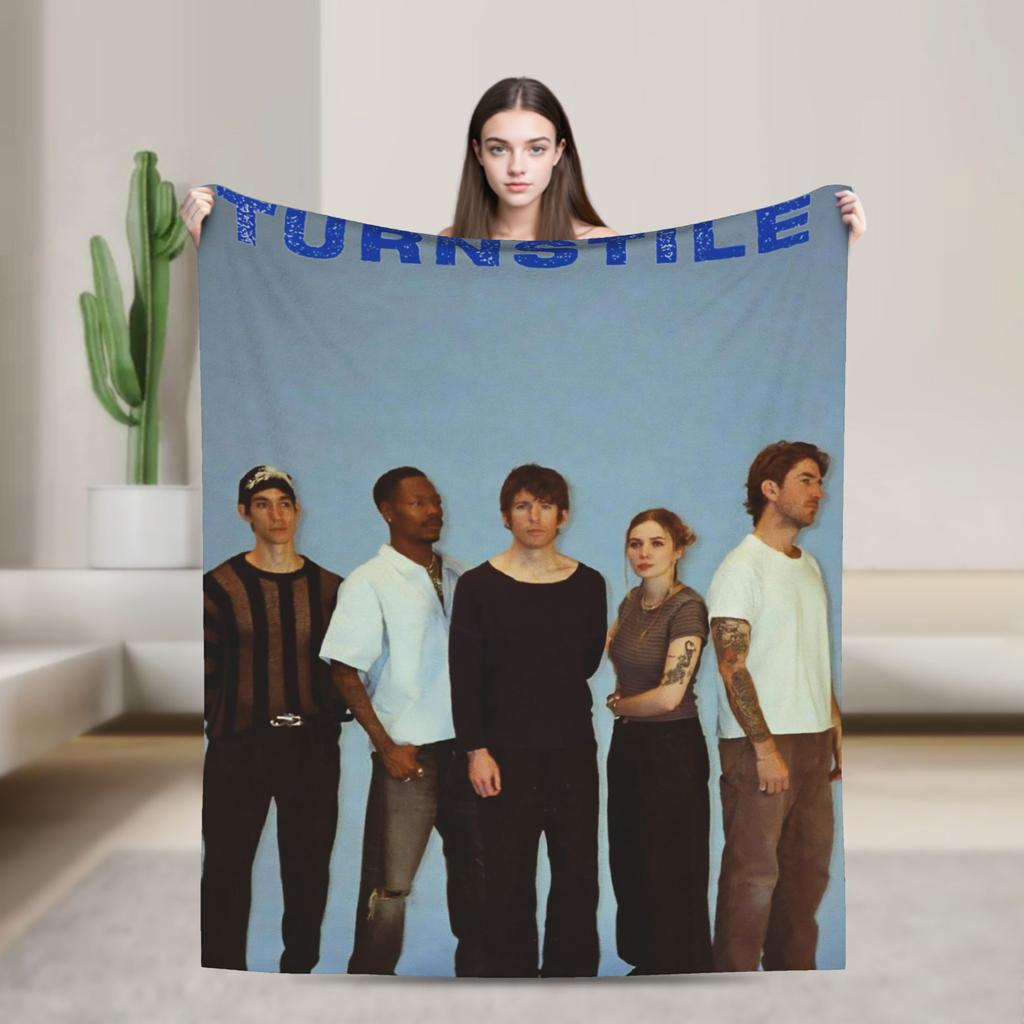 Turnstile Rockband Tourdecke Mehrere Größen Weiche Flauschige Plüsch Überwurfdecken für Couch Sofa und Bett