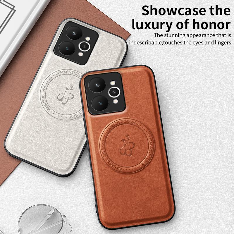 Wireless Charging Magnetic Case for Realme 15 Pro 5G Protective Cover PU Leather Hard Back Shell Coque Funda