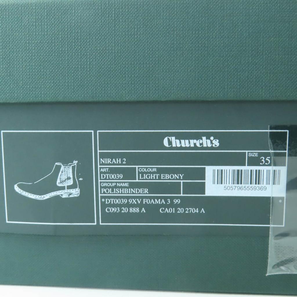 Pristine CHURCH'S Ankle boots NIRAH2 Side-gore leather boots Light Black 35 Used