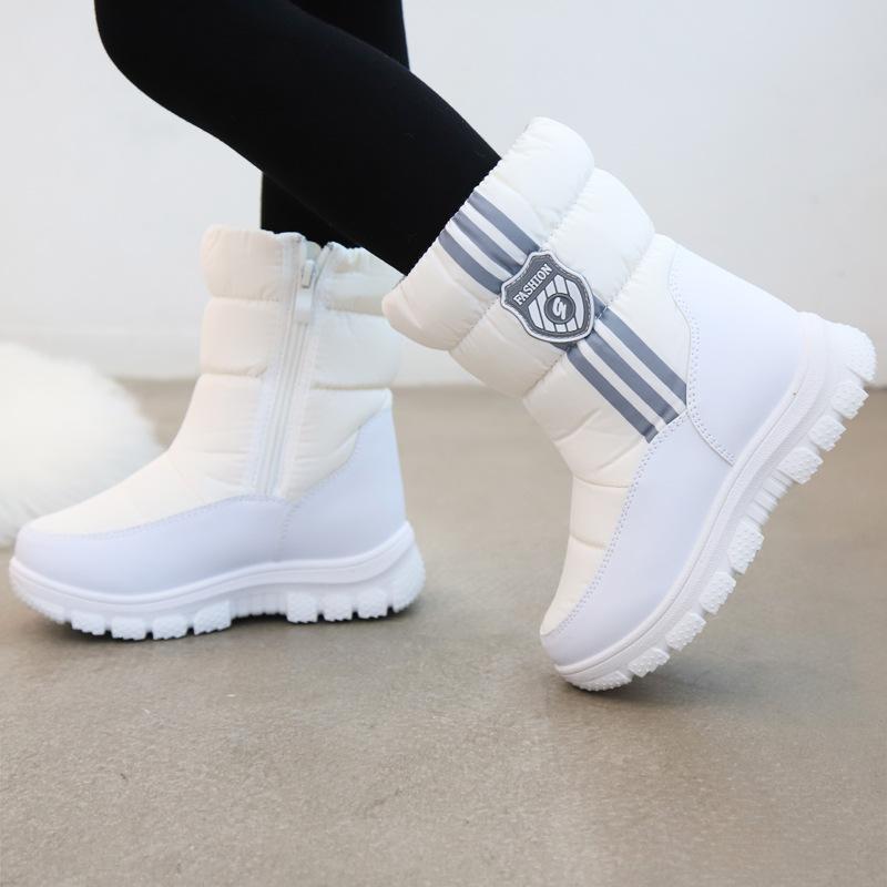 Children's Snow Boots Winter New Styles Children's High Top Winter Boots Children's Shoes with Plush Insulation Children's Cotton Boots