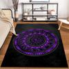 Mandala Pattern Carpet with Purple and Black Design for Living Room Suitable for use as an anti-slip for living room bedroom sofas