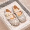 Girls' Shoes Children's Princess Leather Shoes Spring and Autumn New Style Spring Baby Crystal Single Shoes Girls' Soft Sole