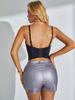 Rose Beauty A  Solid Crop Corset Cami Top