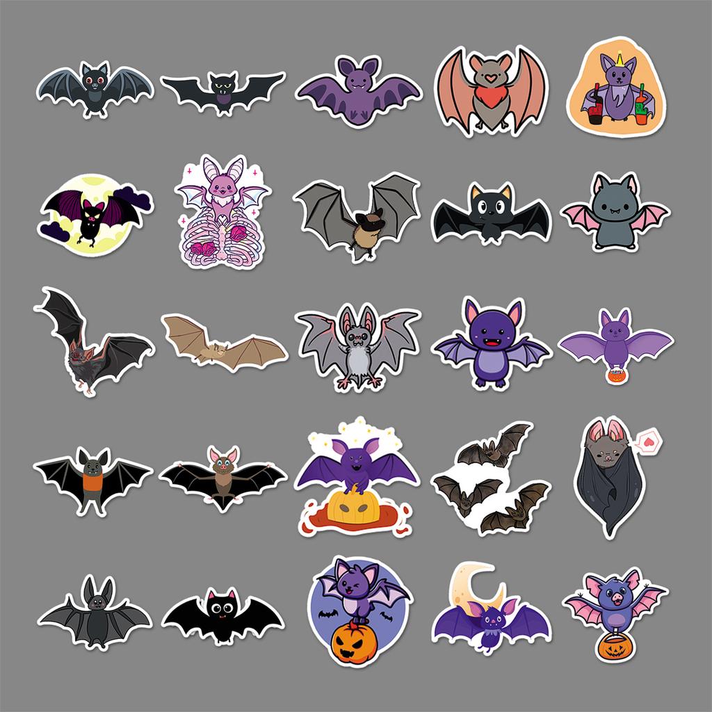 50 Fledermaus Graffiti Personalisierte Cartoon Halloween Tier Guka DIY Wasserbecher Koffer Aufkleber Wasserdicht