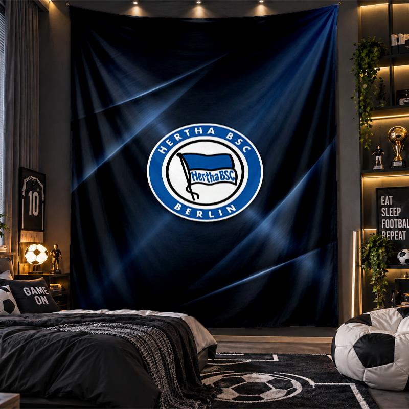 Wandbehang Tapisserie Hertha BSC FC Drucktuch für Wohnzimmer Schlafzimmer Heimdekoration
