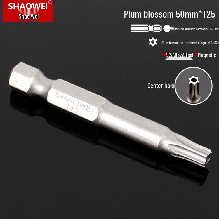 Magnetic 50mm Star Screwdriver & Hex Bit Set for Electric Drills