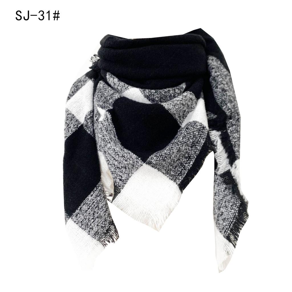 Designe Brand Knitted Spring Winter Women Scarf Plaid Warm Cashmere Scarves Shawls Luxury Neck Bandana Female Pashmina Wrap