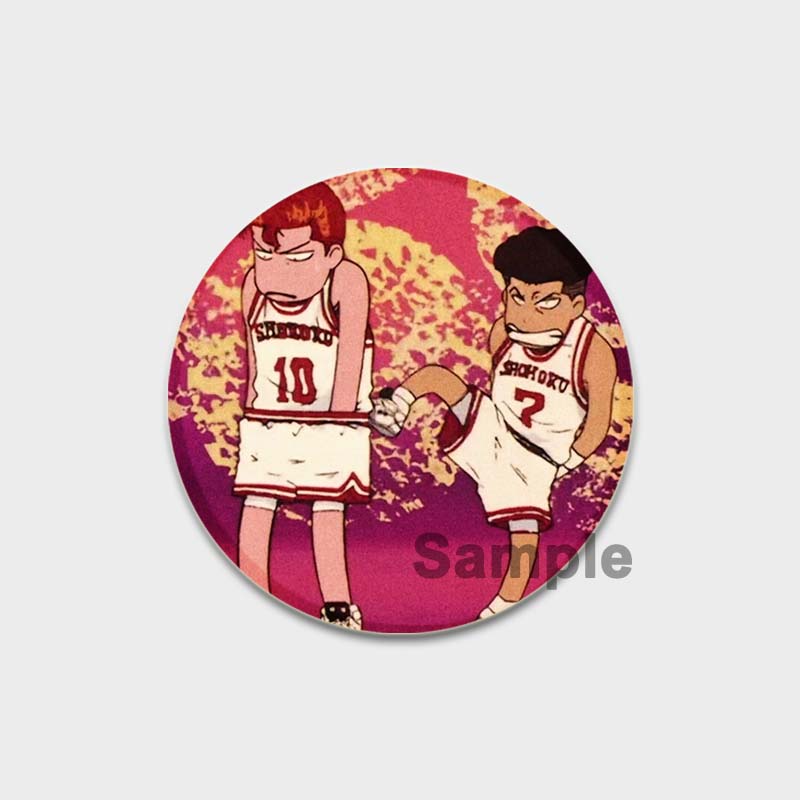 32/44/58MM Handmade Anime Lapel Pins, Kaede, Rukawa, Ryota, Miyagi, Hisashi, Mitsui, Kawaii, Figure Brooches for Bag Clothes