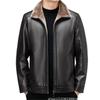 2025 Winter Clearance: Men's Leather and Fur Jacket with Velvet Lining - Dad Style