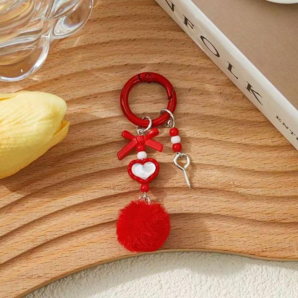 Accessories Hairball Mobile Phone Chain Beaded DIY Handmade Hairball Chain Blind Box Cute Grain Lanyard Pendant Keychain