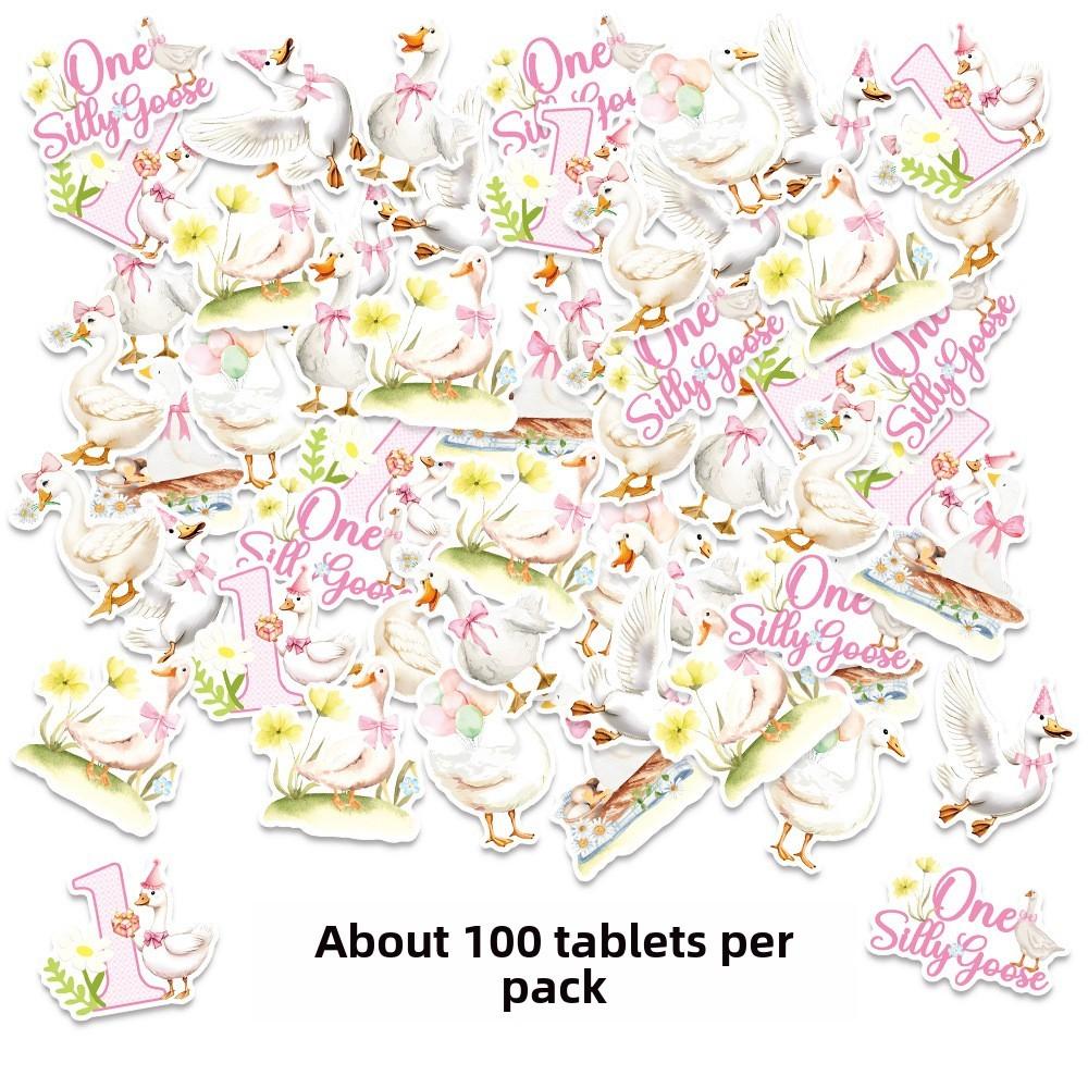 Themed Swan Confetti Birthday Party Event Desktop Decoration Throwing Props