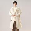 Men's Mid-Length Woolen Trench Coat: Autumn/Winter, High-End Hong Kong Style, Versatile Couple Outerwear