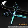 6.0" GM13 Green Hairdressing Barber, Straight, Bangs, Thinning Scissors