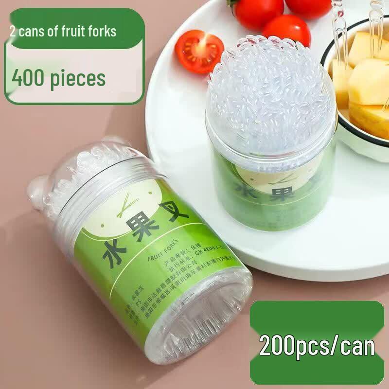 Disposable Food-Grade Plastic Fruit & Cake Forks