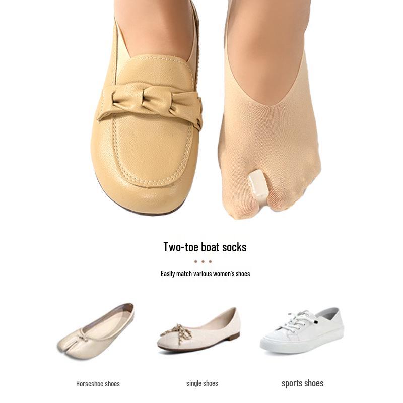 Invisible Bunion Socks with Thin Toe Separators for Overlapping Toes and Hallux Valgus Correction