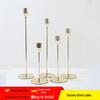 Europæisk-stil galvaniseret metal lysestage - Dekorativ enkelthoved Bryllupsgave Ornament