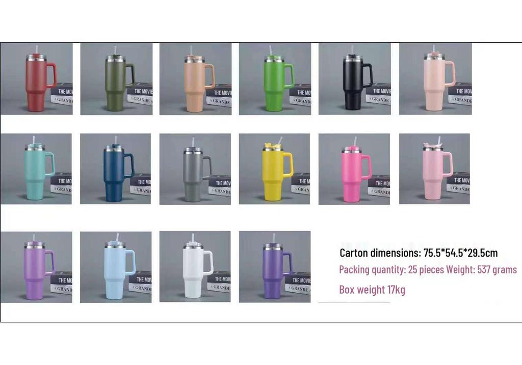 Third Gen 40oz Handle Thermos Cup, 304 Stainless Steel, Large Capacity for Vehicles, Ice Cooler Cup.