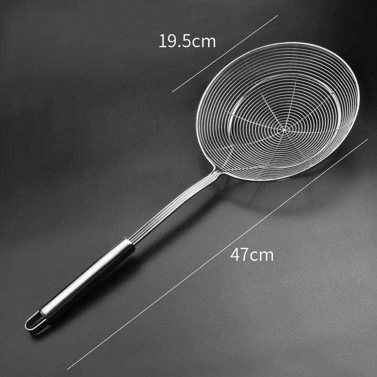 Double Round Stainless Steel Filter Mesh Thickened Multifunctional Frying Basket Colander Baking Cooking Tools Restaurant