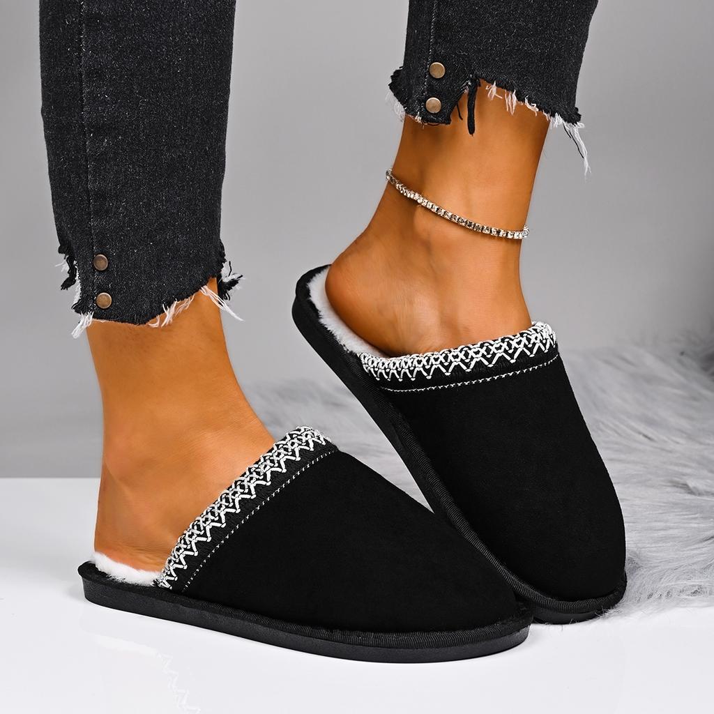 Fashion Trend Summer Women Slippers Lightweight Outdoor Slides Women Fashion Non Slip Flat Shoes Women Retro Luxury Home Cotton Slippers