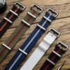 WatchGecko Ridge Military Nylon Watch Band - Stylish and Durable Navy Bond - 20mm