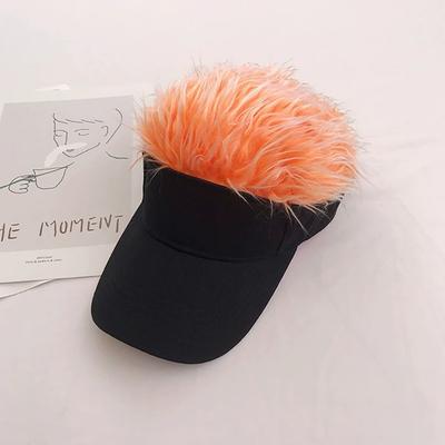 Hat Wig Design Sun Protection Cotton Soft Novelty Wig Baseball Cap