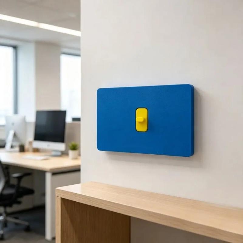 Minimalist Double-Button Push-Button Light Switch Frame, No Drilling Required. Double-Sided Adhesive Sticker Not Included.