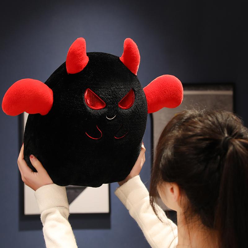 Funny Halloween White Ghost Throw Pillow Spoof Death Holiday Plush Toy Waist Vampire Bat Nap Pillow Male and Female Holiday Gift