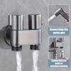 Stainless Steel Handheld Bidet Sprayer Set with Dual-Mode Nozzle Bathroom Cleaning Toilet Spraying Wall-Mounted Modern Chrome