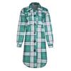 Women's Casual Long Sleeve Plaid Button Down Oversized Shirt Shacket Jacket Coat Outerwear With Pockets