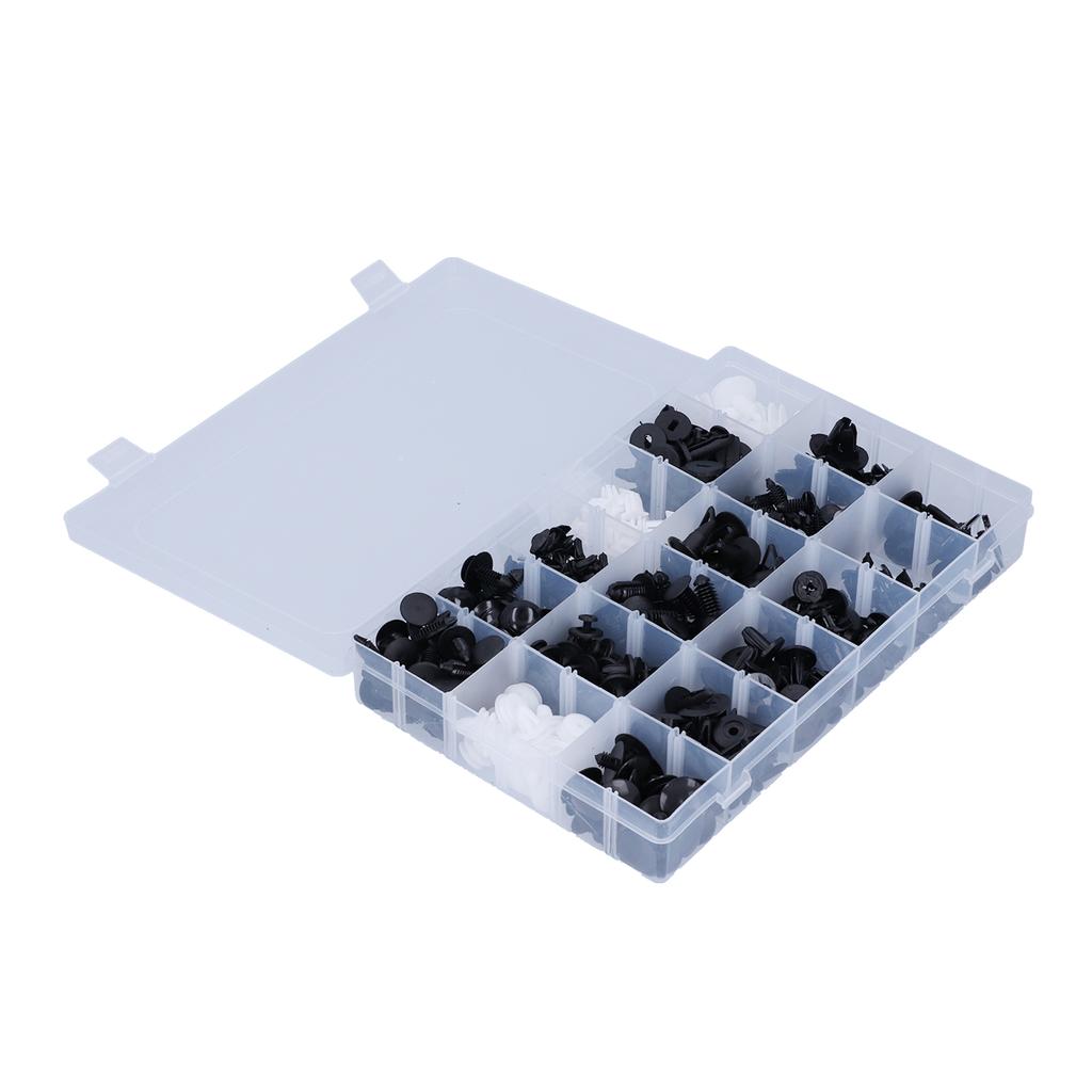 415pcs Car Retainer Clips Auto Plastic Fasteners 18 Kinds Push Pins Body Rivets Assortment Set Box