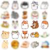 50 Hamster Stickers: Cartoon Animals, Waterproof, Removable, Creative Diary Stationery