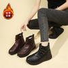 Fashion Women's Snow Boots Winter Fashionable Comfortable Warm Flat Boots Thick Sole Embroidered Women's Shoes Zapatos De Mujer
