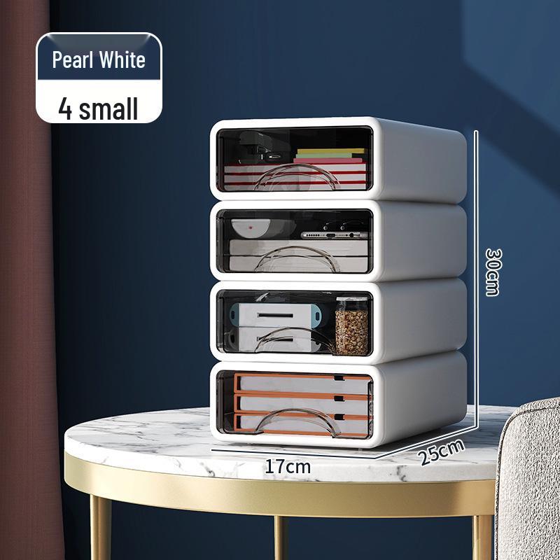 Multi-Layer Stackable Plastic Desktop Organizer for Home or Office