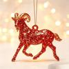 Christmas Lamb Acrylic Hanging Ornament 1PC Flat Cute Sheep Pendant for Xmas Tree Home Winter Holiday Party Decoration