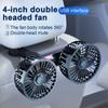 Electric Car Fans For Rear Seat 360 Degree Rotatable Dual Head Rear Seat Air Fan Vehicle Rear Headrest Fans With 3 Speeds Auto