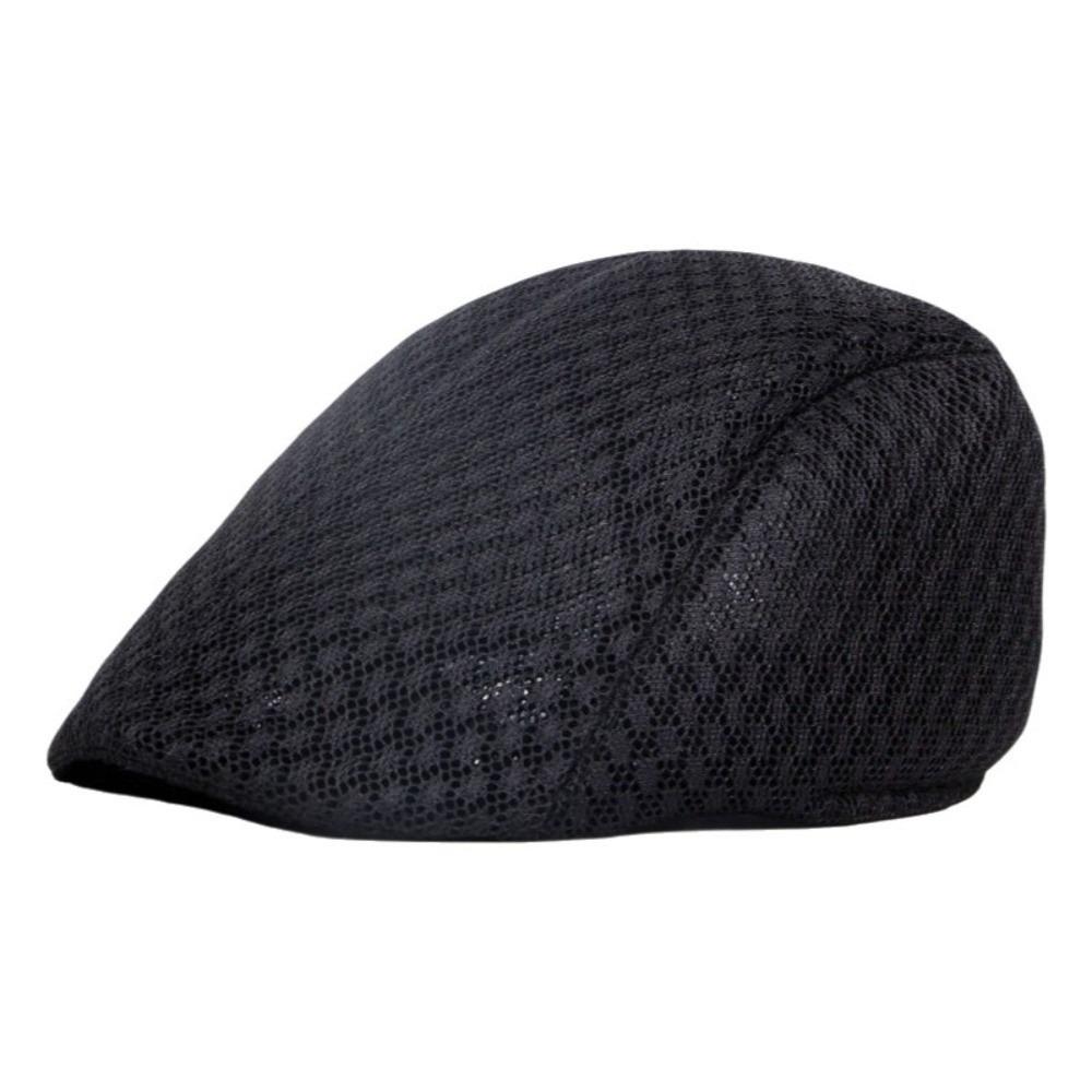 

Solid Color Mesh Beret Korean Style Sun Hat Breathable Children Forward Cap Girls чёрный