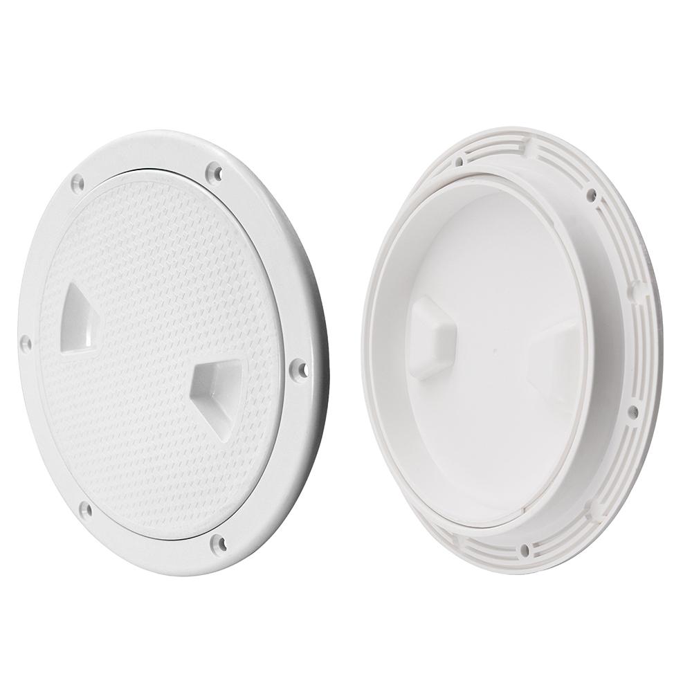 White ABS Round Deck Inspection Cover Access Hatch Cover For Marine Boat RV Yacht Screw Out Deck Inspection Plate 4/6/8 Inch