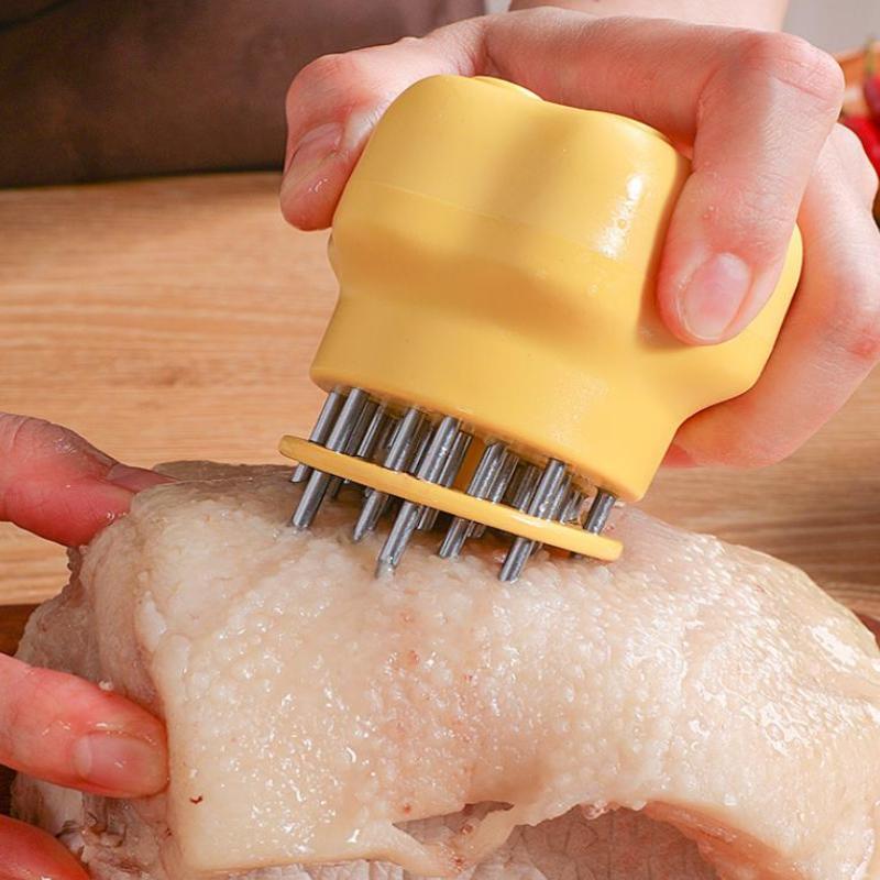 Stainless Steel Cat'S Paw Shape Meat Tenderizer Tender Meat Needle Meat Tenderizer Tool With Needle Meat Hammer Cooking Tool