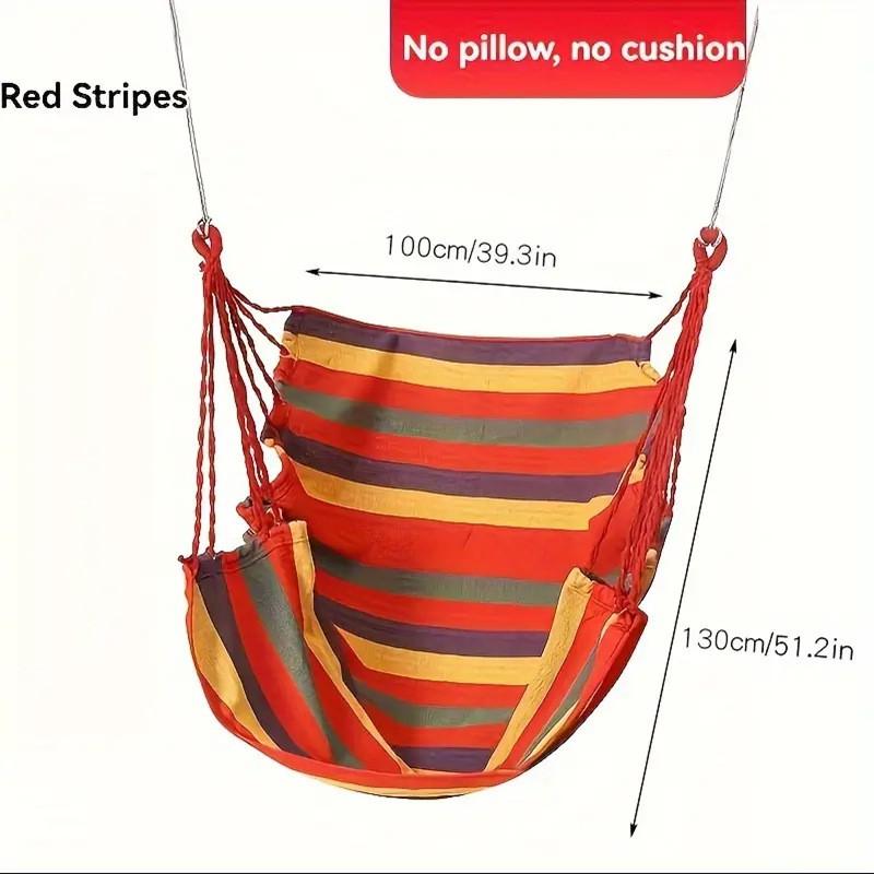 Outdoor Hanging Chair Adults Kids Portable Hammock Swing Seat No Armrest Fabric Garden Patio Dorm