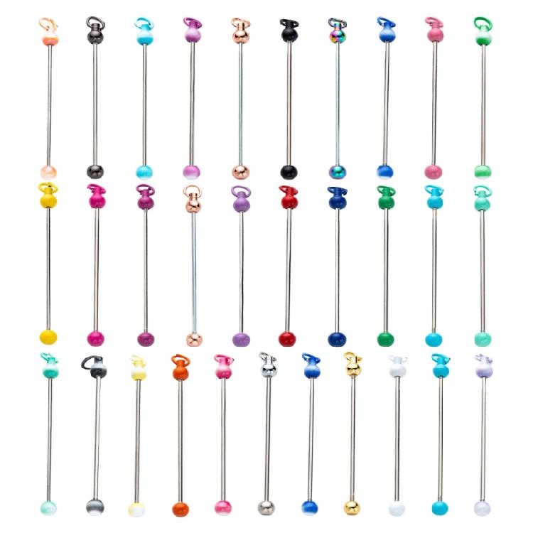 8Pcs Colorful Beadable Keychain Pendant Keyring Charm Decorations for Car Key Holder Backpack Pendants Bag Charm