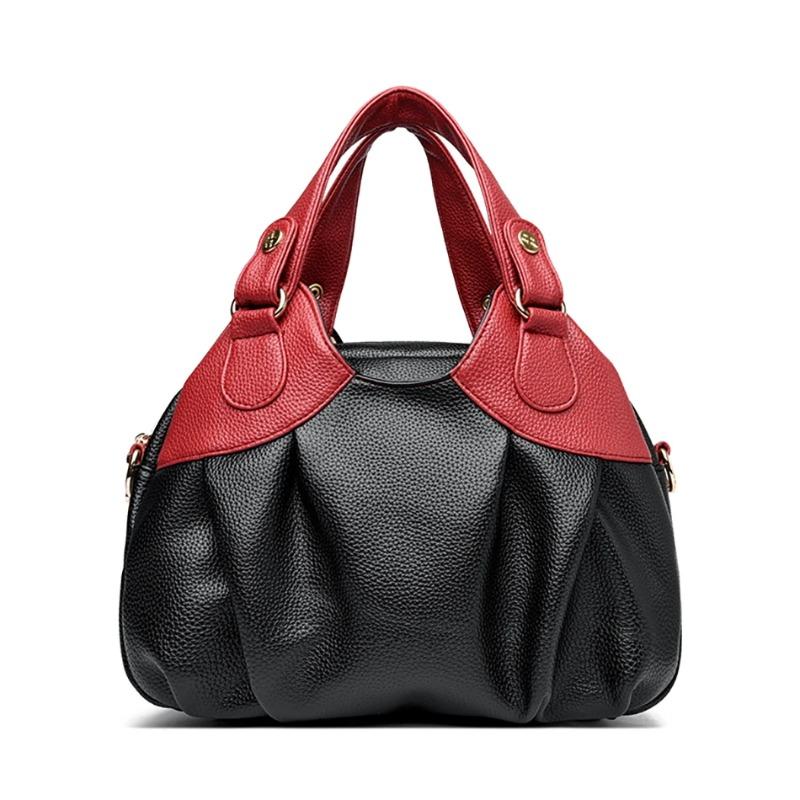 Wysokiej jakości minimalistyczna torba typu tote dla kobiet, modna torba na ramię, torba tote w kontrastowych kolorach, odpowiednia do codziennego użytku, na zakupy, do pracy.