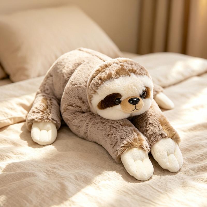 Simulation Cute Sloth Plush Doll Pillow Brown Grey Gibbon Long Arms Sloth Animal Stuffed Toy Home Decoration Gift For Children