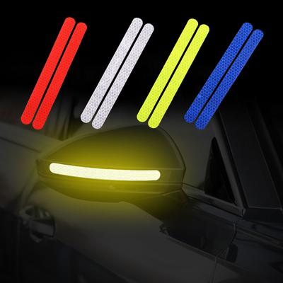 2 STÜCKE Rückspiegel Reflektierende Streifen Aufkleber Auto Aufkleber Antikollision Warnung Aufkleber Außen Reflex Band Reflektierende Streifen