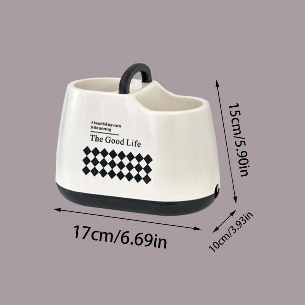 Støvtette spisepinner Bur Skje Oppbevaringsboks Bestikkholder Drenering spisepinne Bøtte Redskap Dreneringsstativ Benkeplatedekorasjon