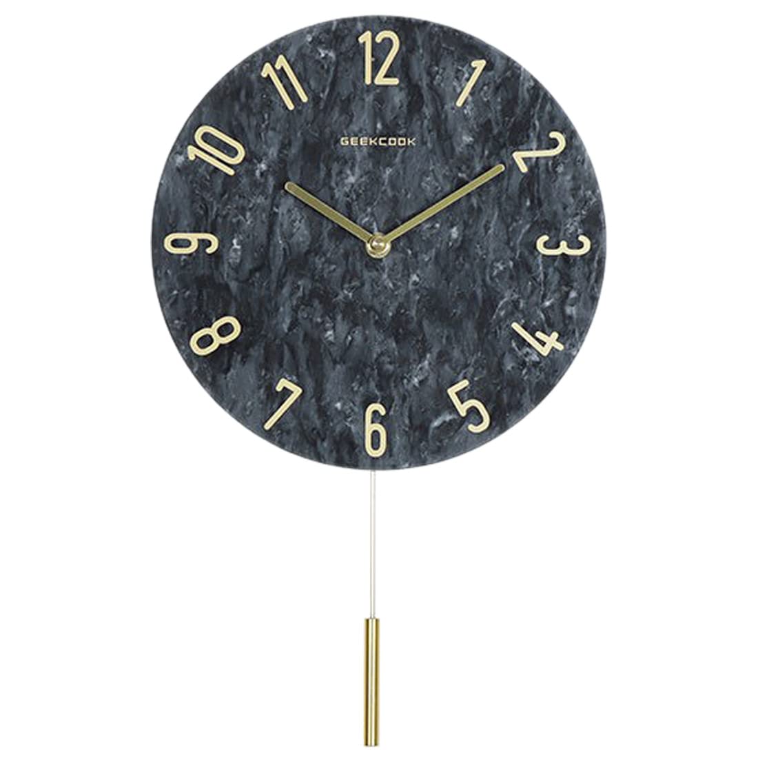 

GOLWIS Natural Marble Wall Pendulum Marble Wall Natural Stone Natural Stone Wall Korean Living Interior Home Nordic Korean Goods Clock, Style, Clock,