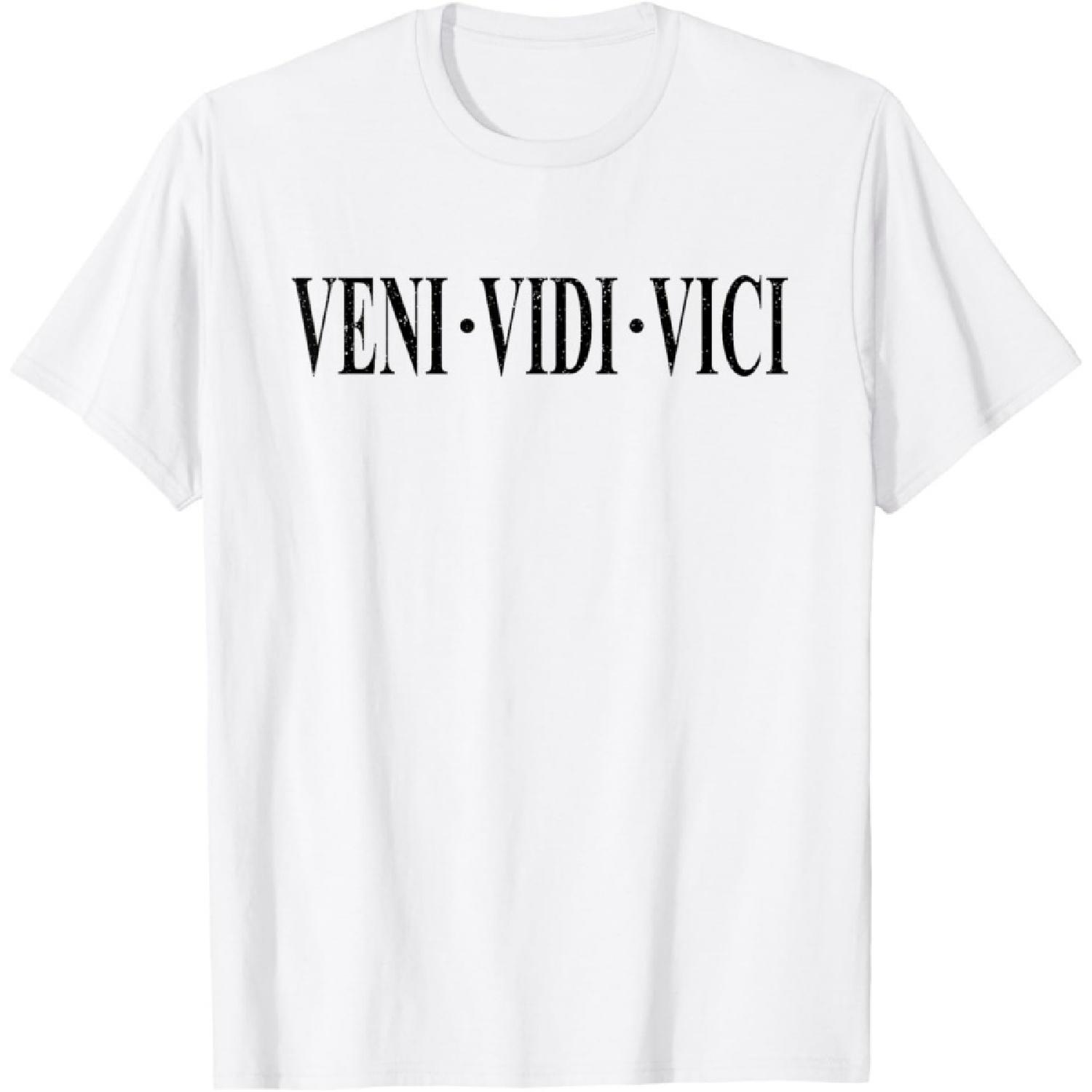 VENI VEDI VICI I CAME I SAW I CONQUERED JULIUS CAESAR QUOTE T-Shirt XXXXXL белый