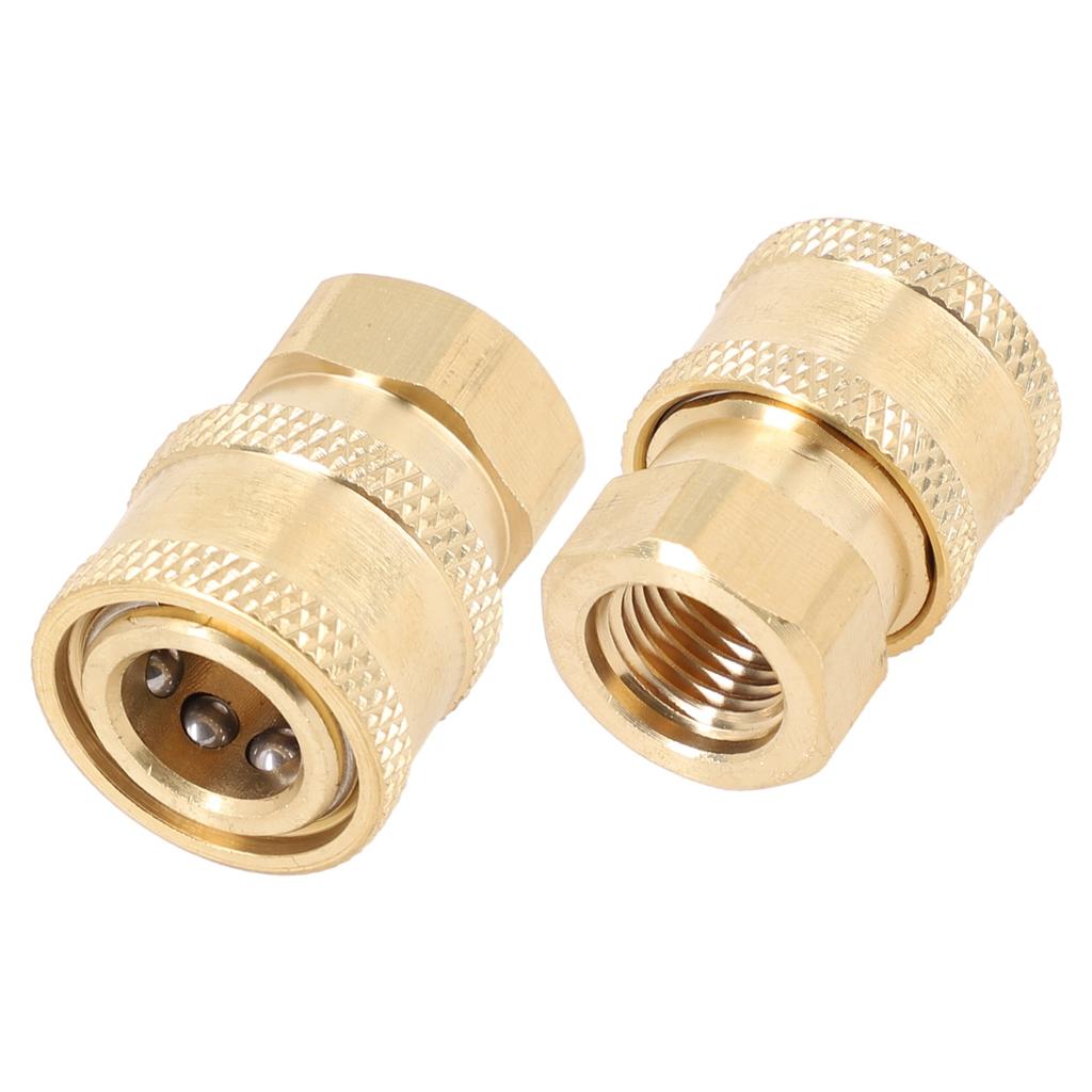 Brass High Pressure Washer Adapter Hydraulic Couplers Fittings 1/4" Quick Connect Socket To 1/4" Female NPT Garden Irrigation