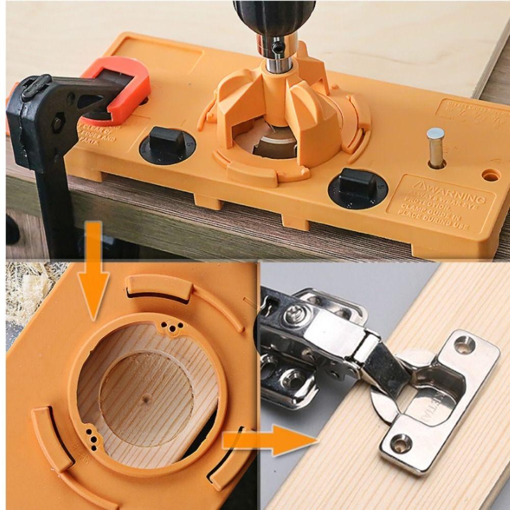 Cup Style Design 35MM Hinge Jig Hole Punch Boring Hole Drill Guide  DIY Projects