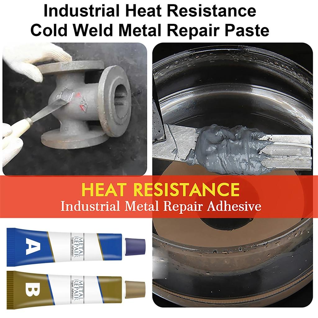 Metal Repairing Paste Adhesive Super Glue Heat Resistance Permanent Quick Dry Soldering Industrial Welding Glue DIY Home Repair